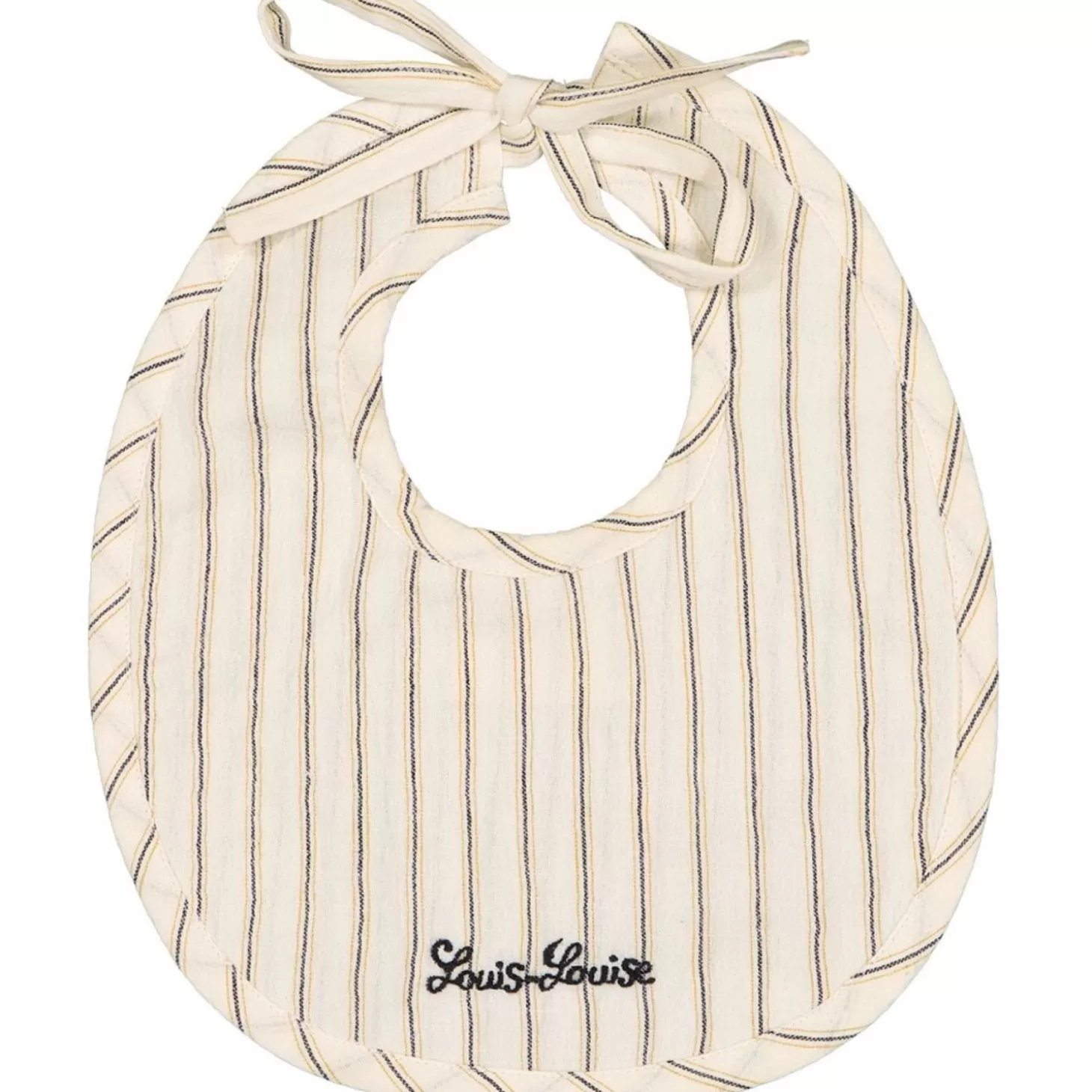 LOUIS LOUISE Bib Bulle Cotton Crepe Stripe Flash Sale