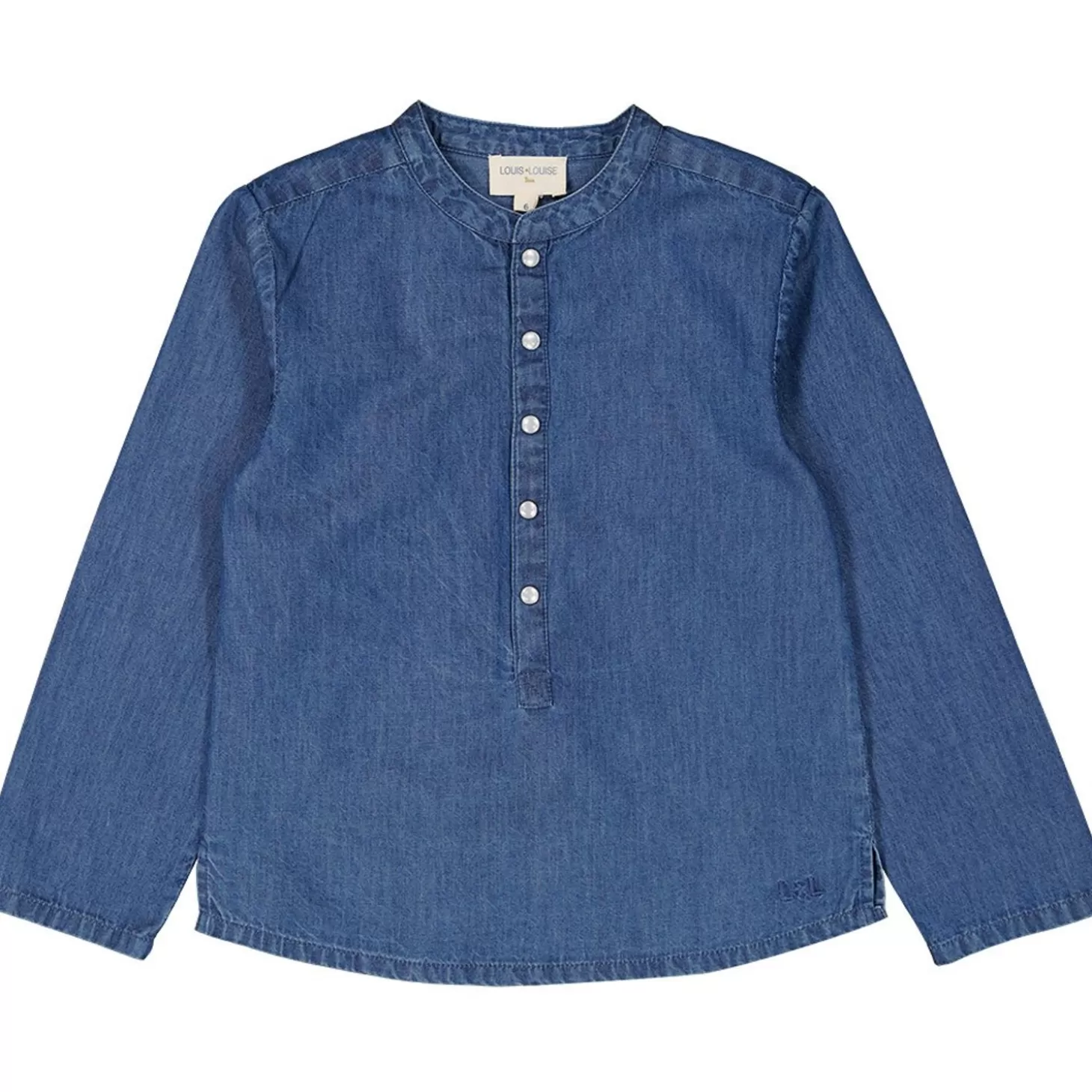 LOUIS LOUISE Chemise Grand-Pere Chambray Bouton Pression Clearance