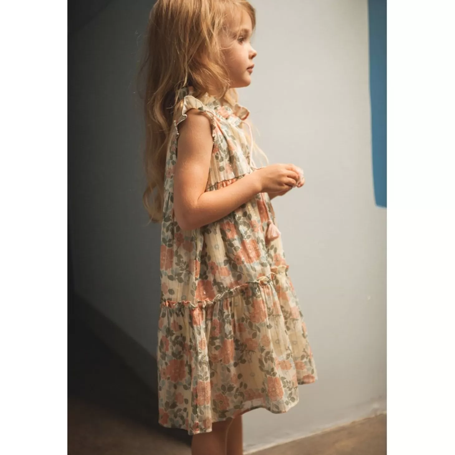 LOUIS LOUISE Dress Goa Stripe Lurex Vintage Flower New