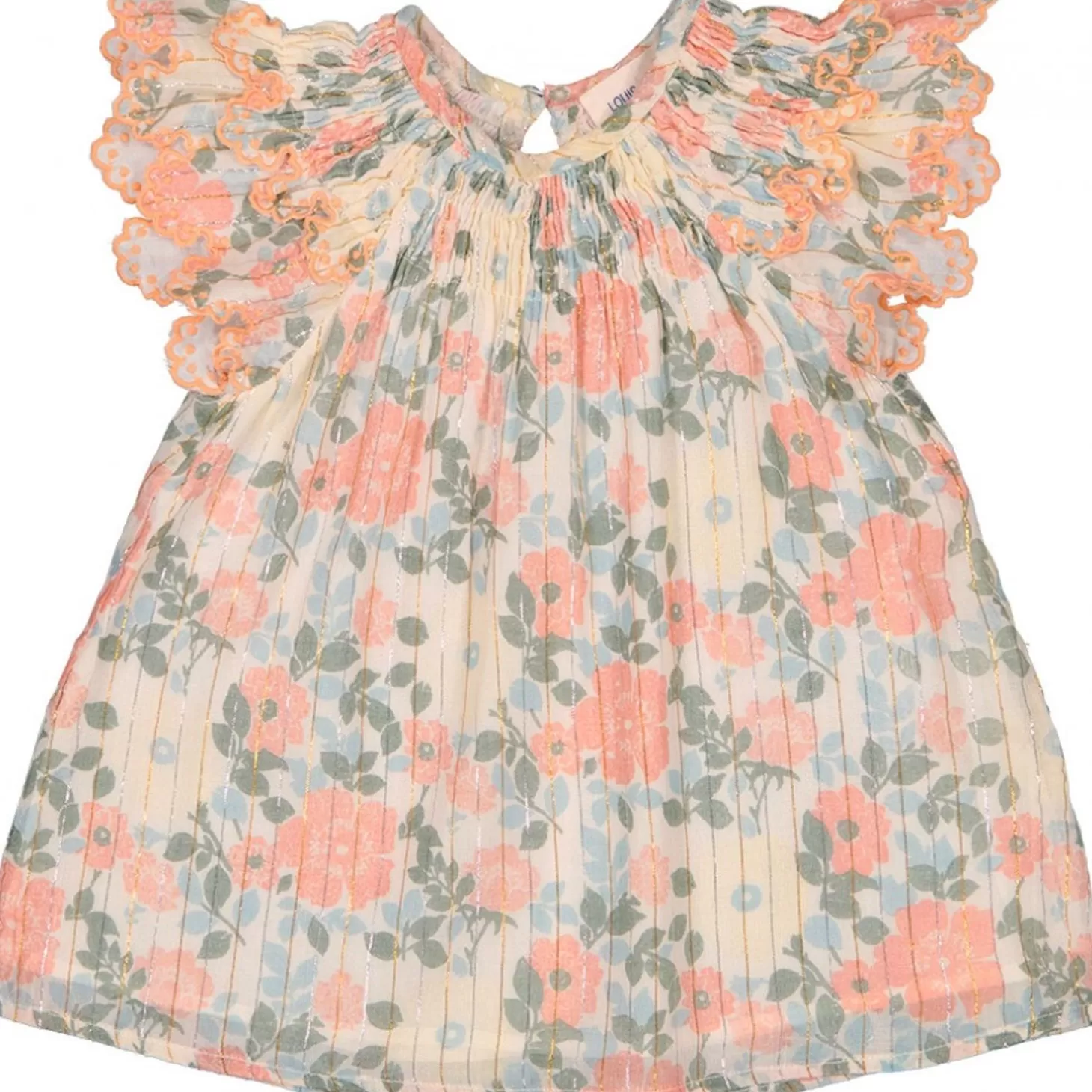 LOUIS LOUISE Dress Jinny Stripe Lurex Vintage Flower Flash Sale