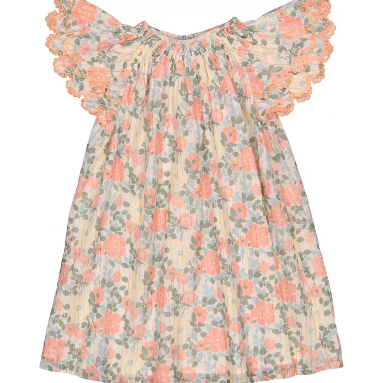 LOUIS LOUISE Dress Jinny Stripe Lurex Vintage Flower Best Sale