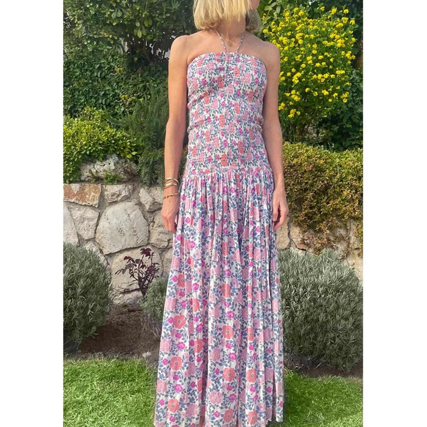 LOUIS LOUISE Dress Lalie Cotton Veil Vintage Flower Fashion