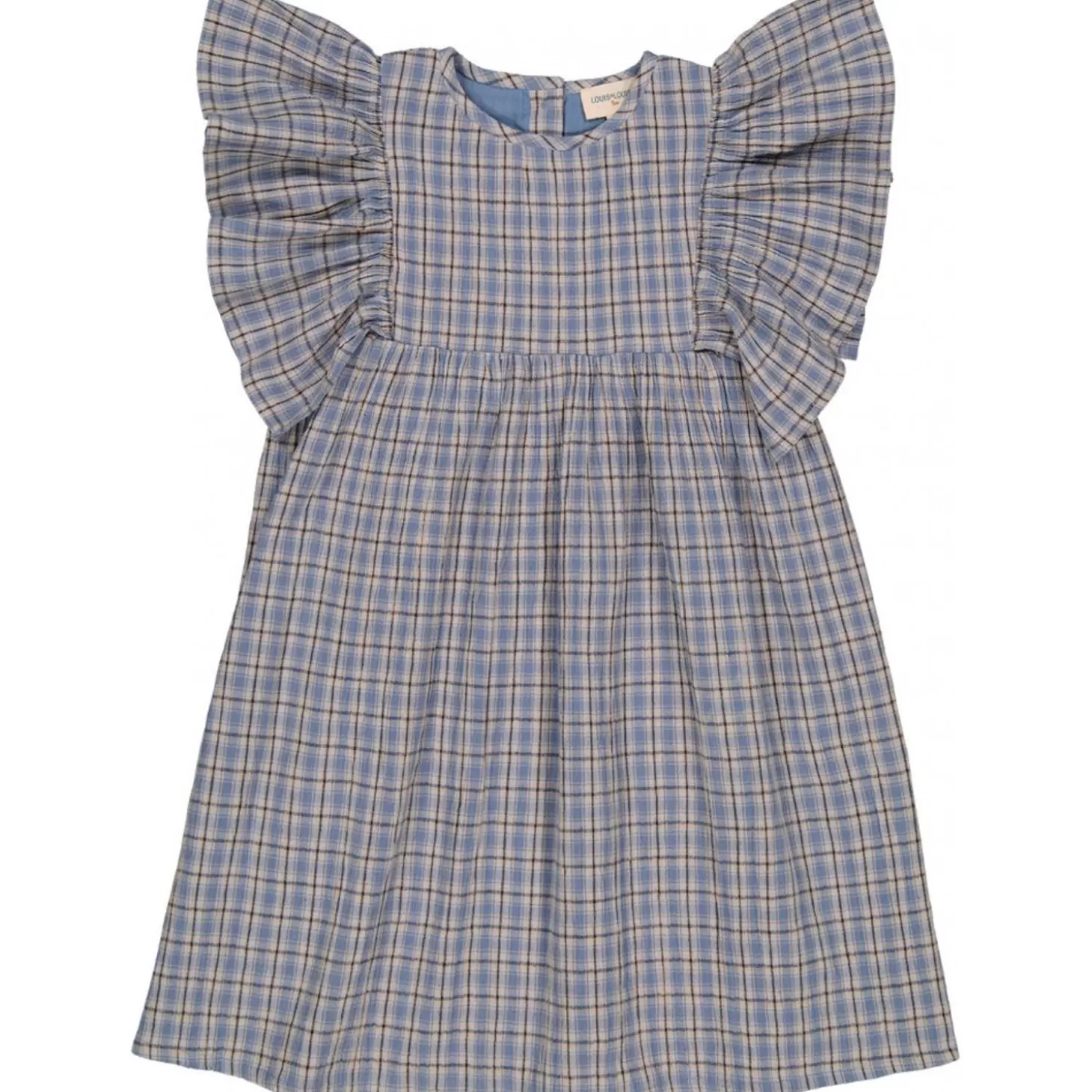 LOUIS LOUISE Dress Micka Cotton Crepe Tartan Cheap