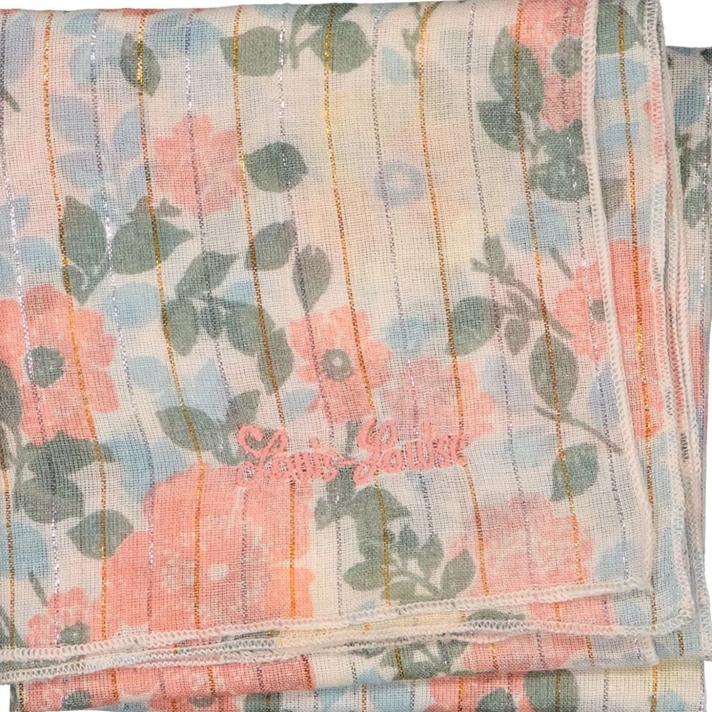 LOUIS LOUISE Scarf Sissi Stripe Lurex Vintage Flower Sale