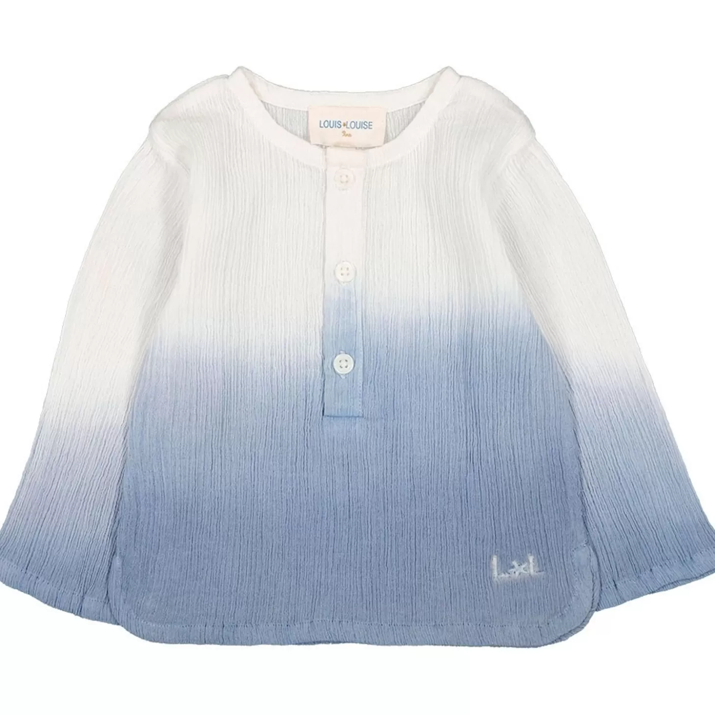 LOUIS LOUISE Shirt Oncle Cotton Crepe Dip Dye Discount