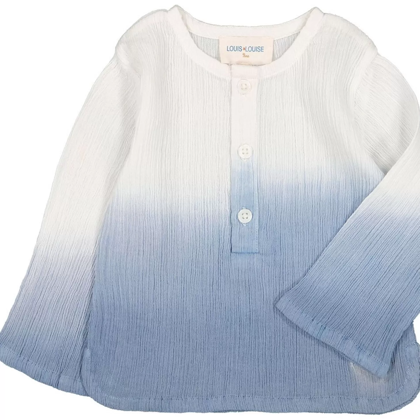 LOUIS LOUISE Shirt Oncle Cotton Crepe Dip Dye Discount