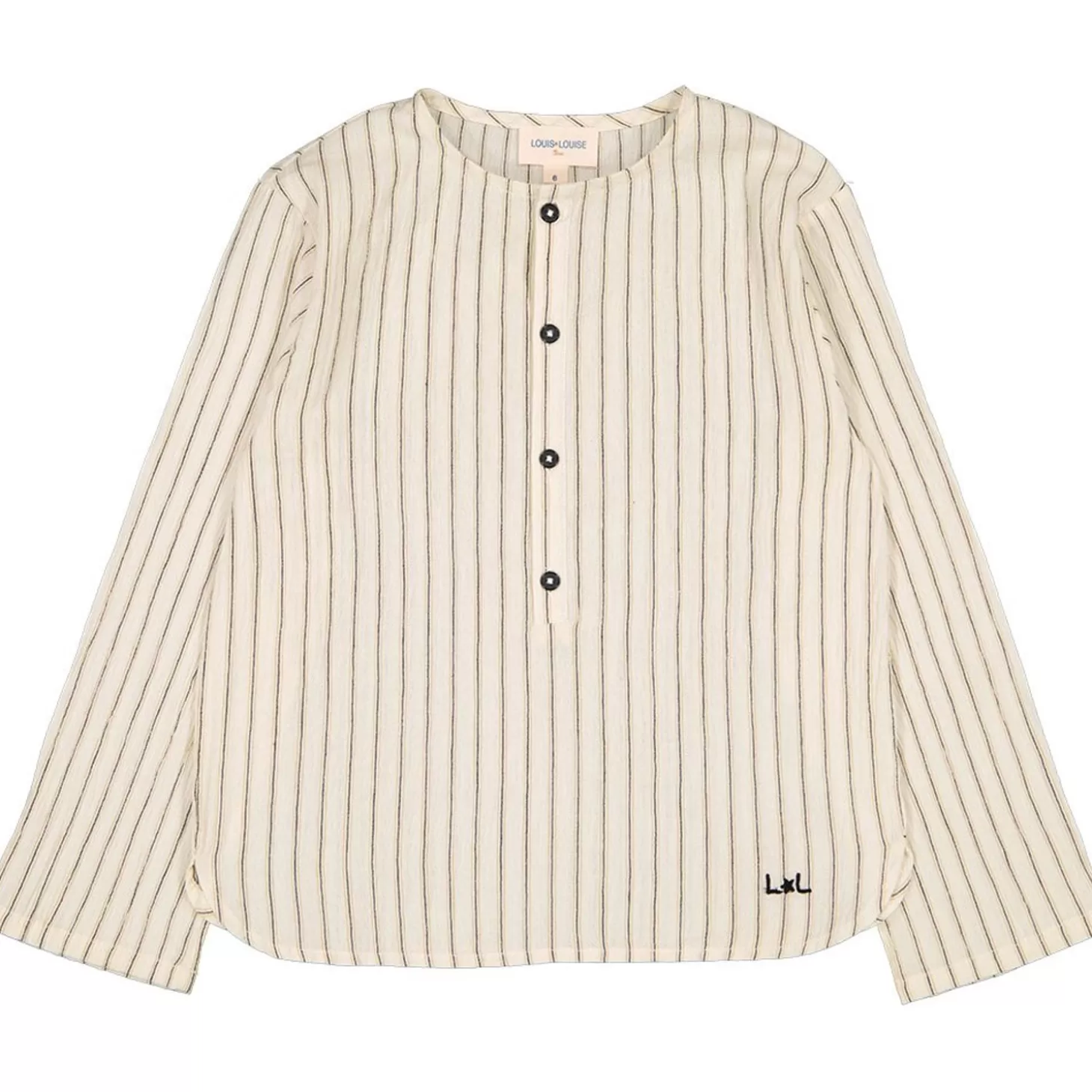 LOUIS LOUISE Shirt Oncle Cotton Crepe Stripe Best