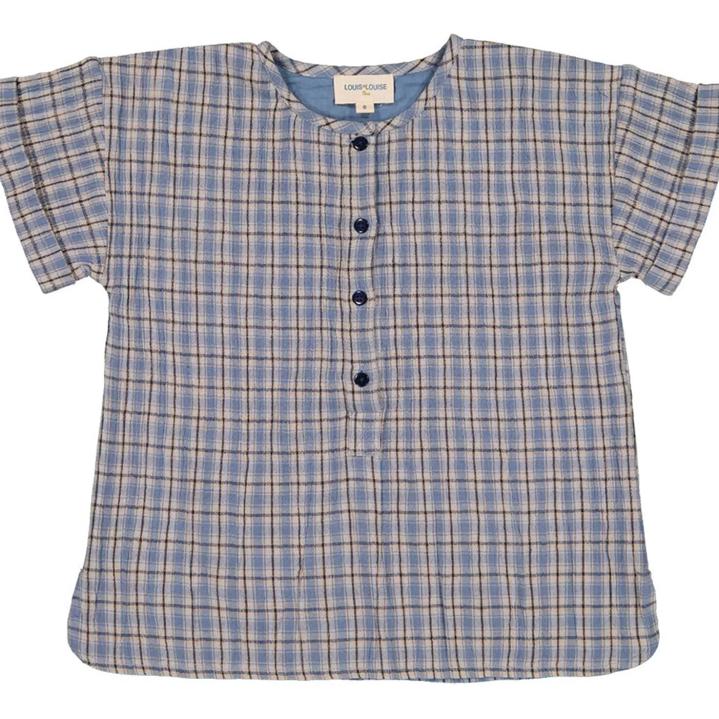 LOUIS LOUISE Shirt Saul Cotton Crepe Tartan Best Sale