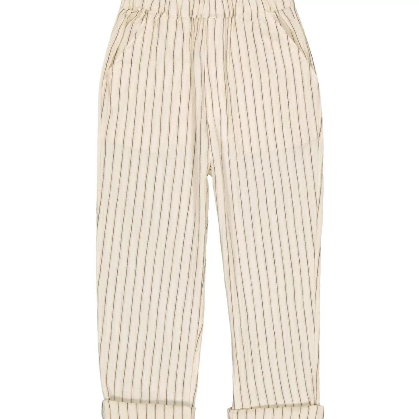 LOUIS LOUISE Trousers Gazelle Cotton Crepe Stripe Flash Sale