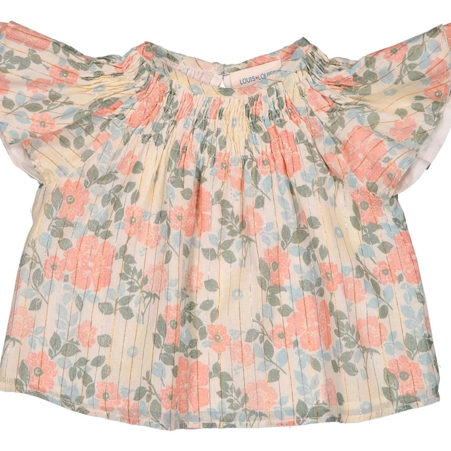 LOUIS LOUISE Tunic Soleil Stripe Lurex Vintage Flower Fashion